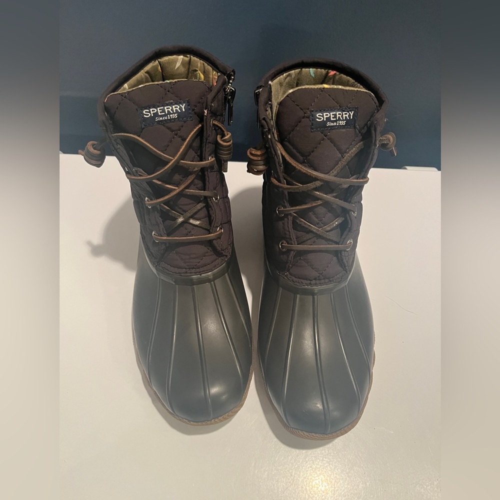Sperry Waterproof Duck Boots -Black Size 8.5 M